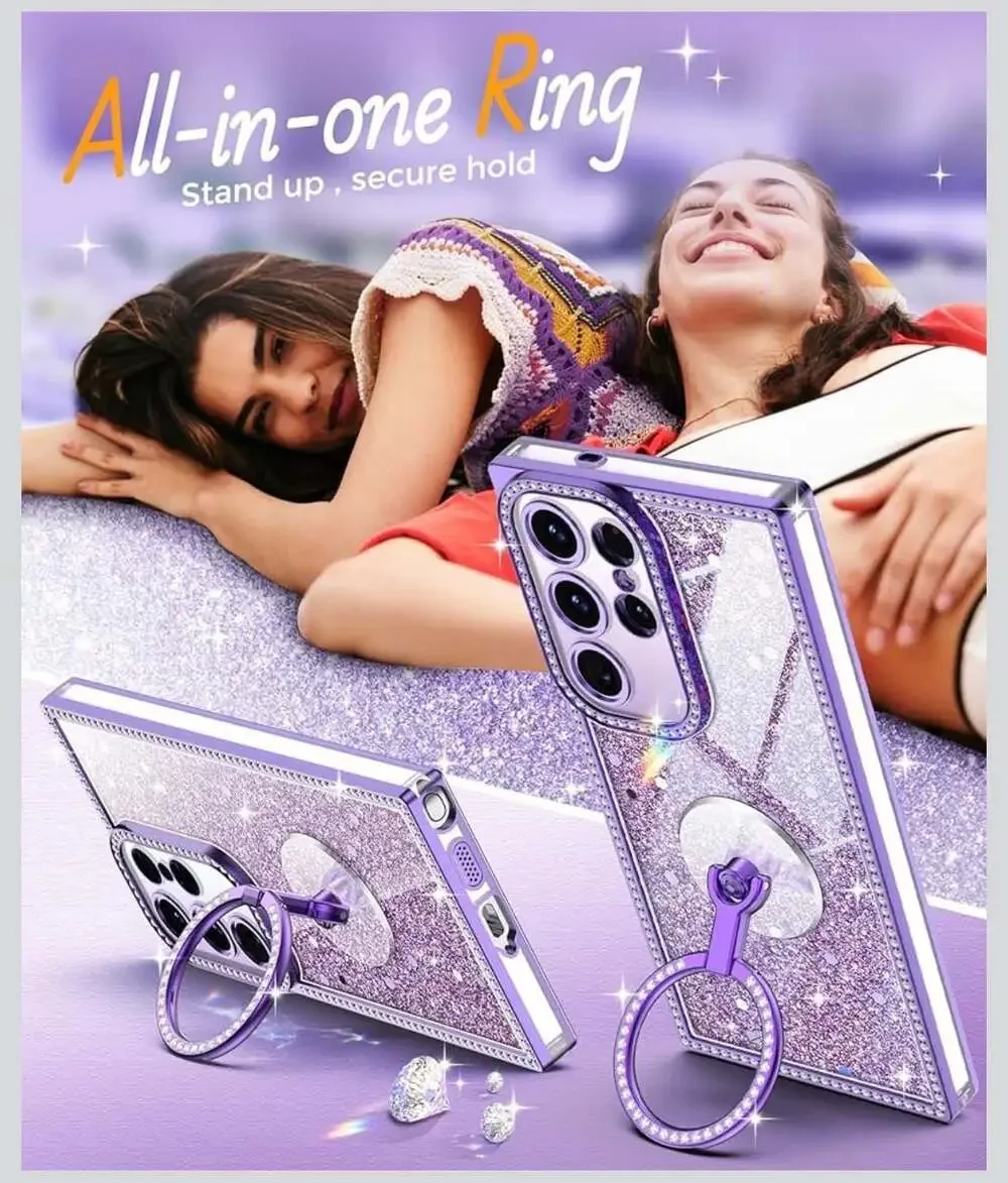 Samsung Galaxy S25 Ultra Glitter Case, Luxury Bling‎ Rhinestone Sparkly